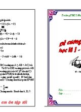 Đề cương ôn tập học kì 1 - Toán 8